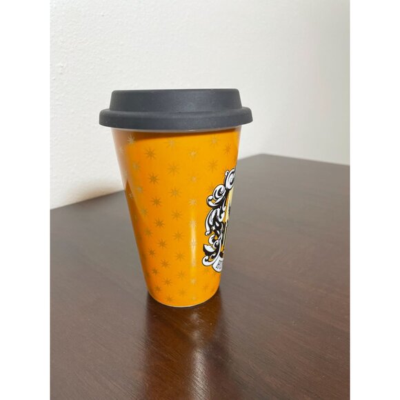 Pottery Barn Harry Potter Hufflepuff Travel Mug With Silicone Lid 10-12oz - Picture 3 of 8